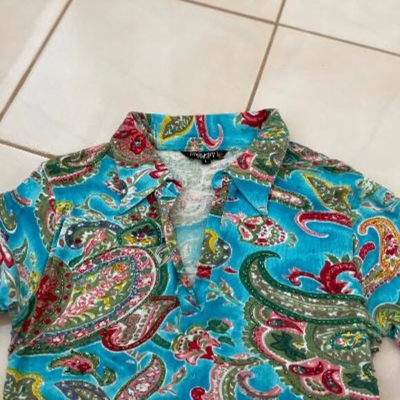 Chaudry KC Sequined Colorful L/S Top. Large - Picture 2 of 9